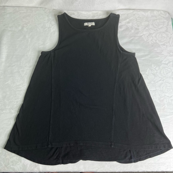 Madewell Forward-Seam Slub Tank Top in Black Size XS - Picture 3 of 7